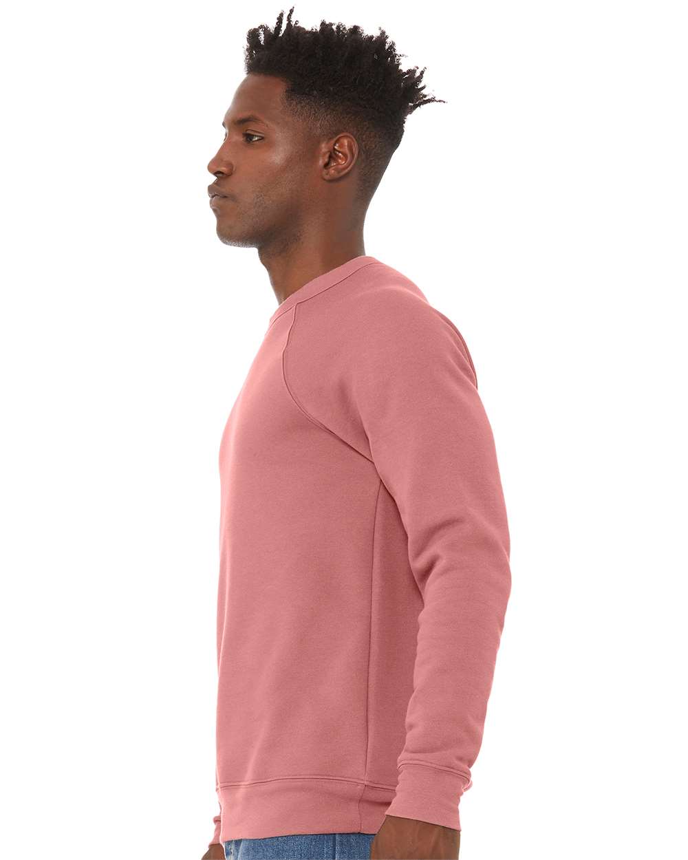 mdl Mauve Color Unisex Sponge Fleece Raglan Crewneck Sweatshirt