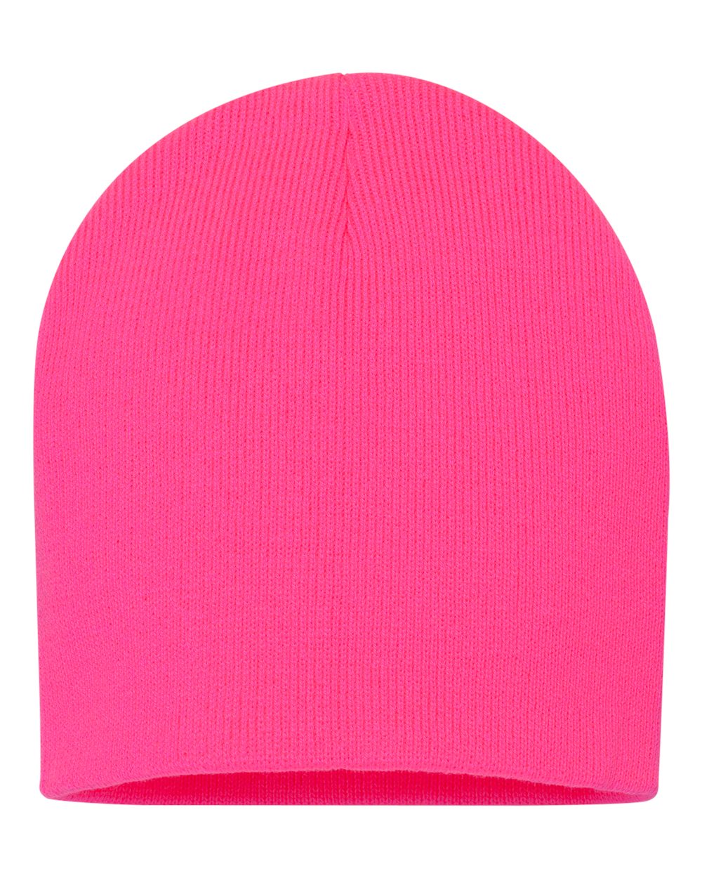 Neon Pink Color Sportsman 8" Knit Beanie
