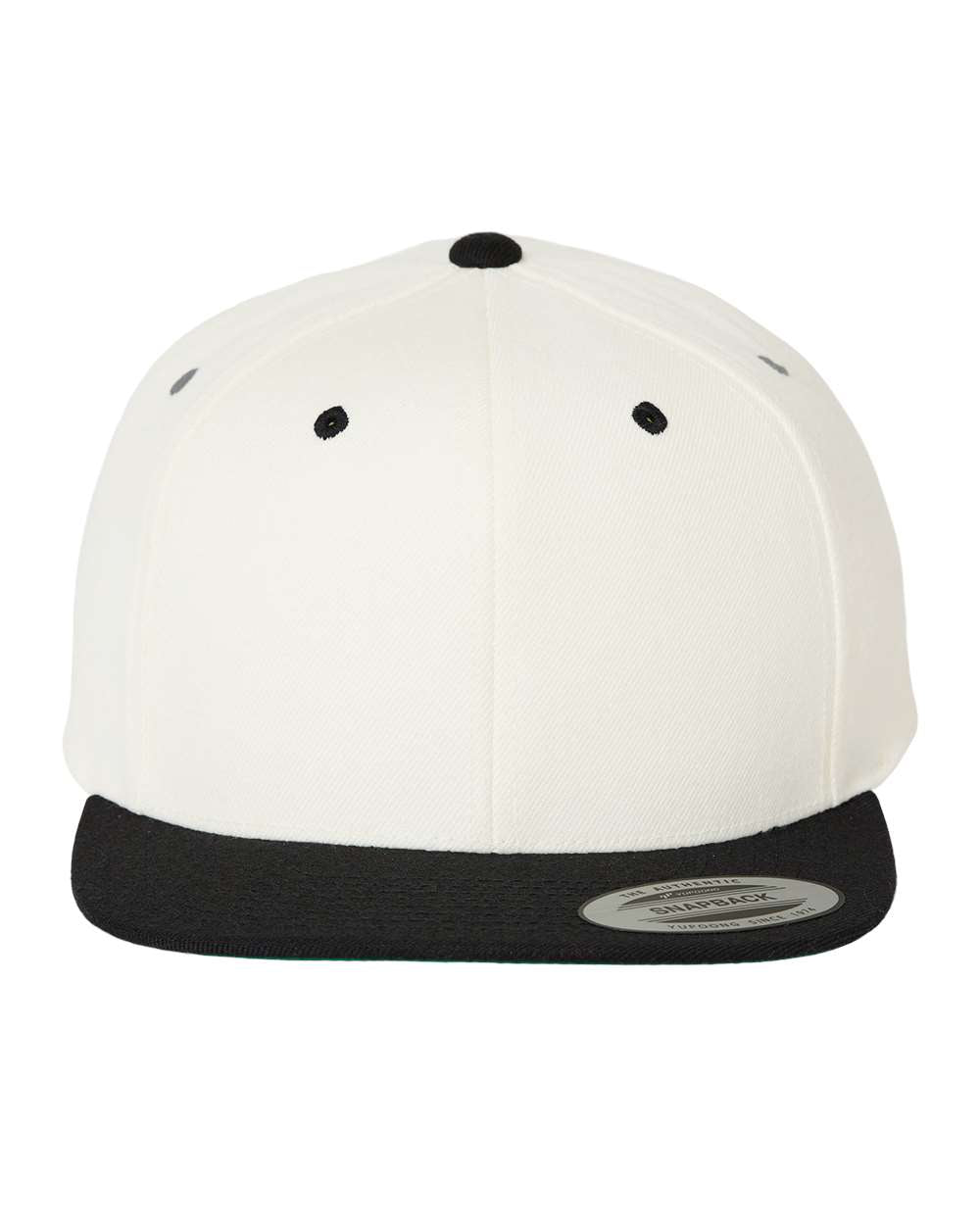 YP Classics Flat Bill Snapback Cap 6089M Natural and Black Color Snapback Cap