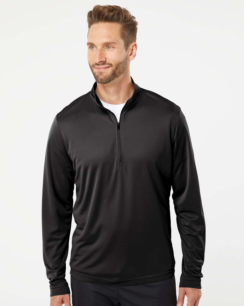 Adidas A401 Lightweight Quarter-Zip Pullover #colormdl_Black