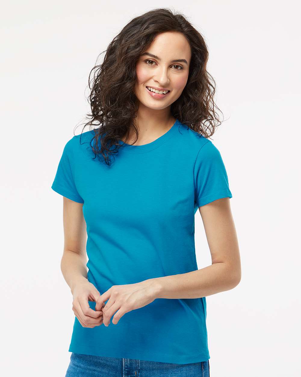 M&O Women's Gold Soft Touch T-Shirt 4810 #colormdl_Sapphire