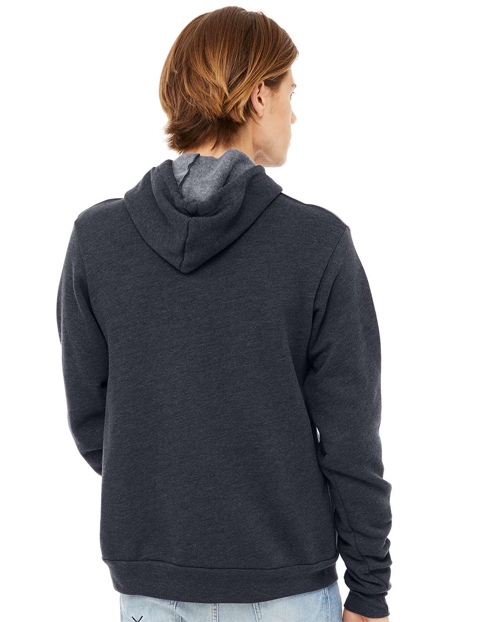 BELLA + CANVAS Unisex Sponge Fleece Hoodie 3719 #colormdl_Heather Navy
