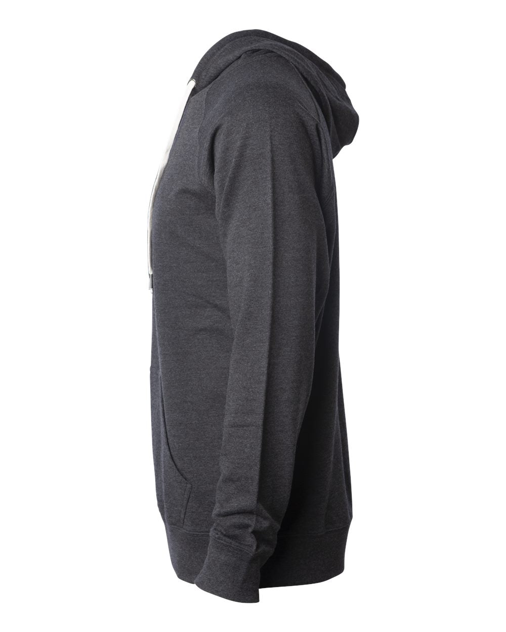 Independent Trading Co. Icon Unisex Lightweight Loopback Terry Hooded Sweatshirt SS1000 #color_Charcoal Heather