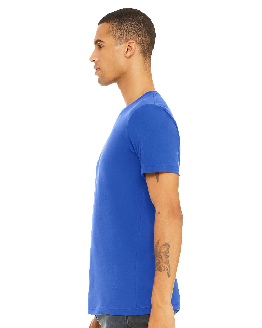 BELLA + CANVAS Unisex Jersey Tee 3001 mdl True Royal Color BELLA + CANVAS Unisex Jersey Tee