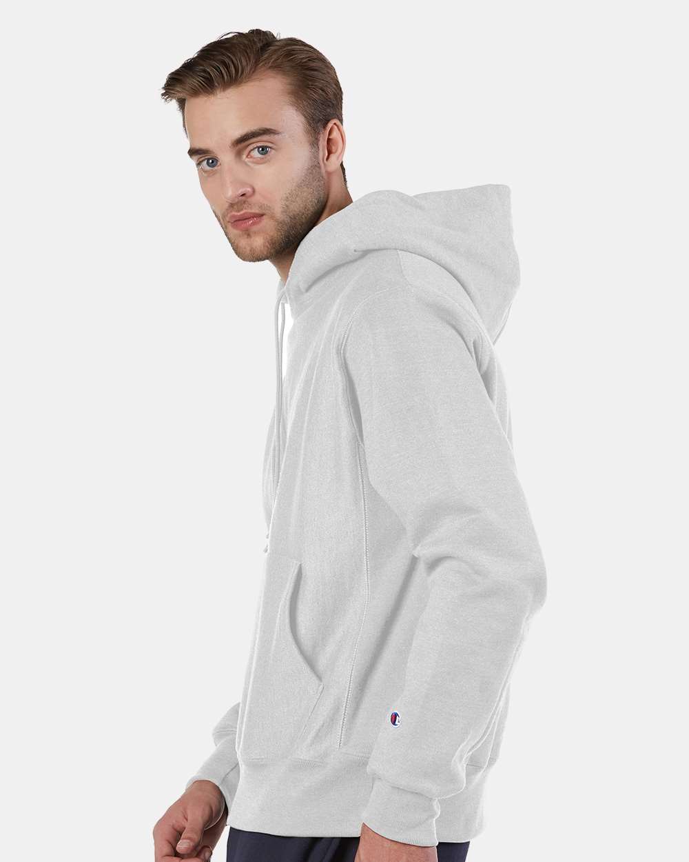Champion Reverse Weave® Hooded Sweatshirt S101 #colormdl_Silver Grey