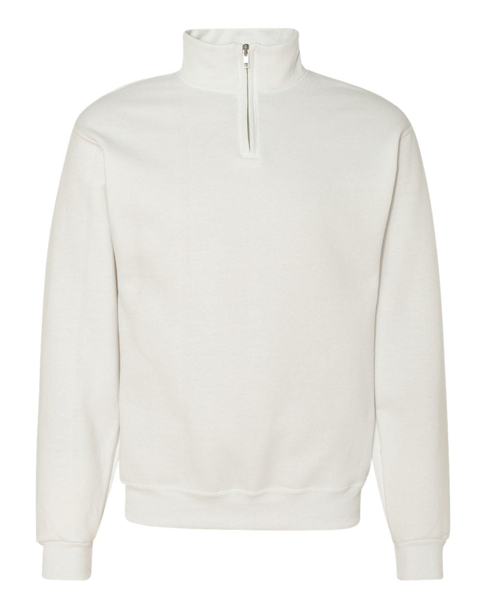 JERZEES Nublend® Cadet Collar Quarter-Zip Sweatshirt 995MR #color_White