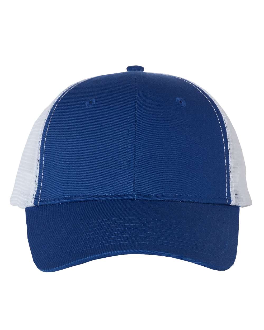 Royal and White Color Valucap Mesh-Back Trucker Cap