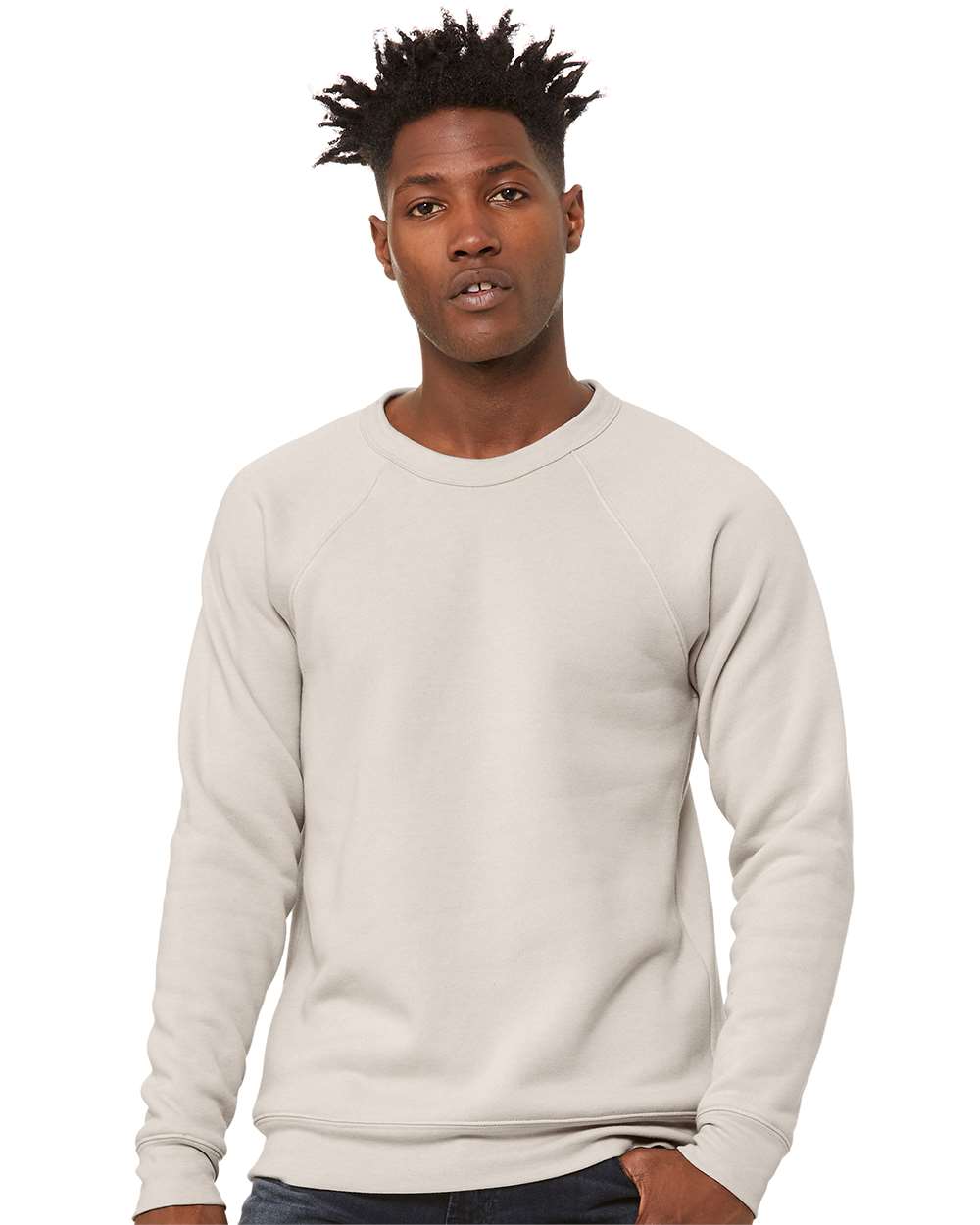 mdl Heather Dust Color Unisex Sponge Fleece Raglan Crewneck Sweatshirt
