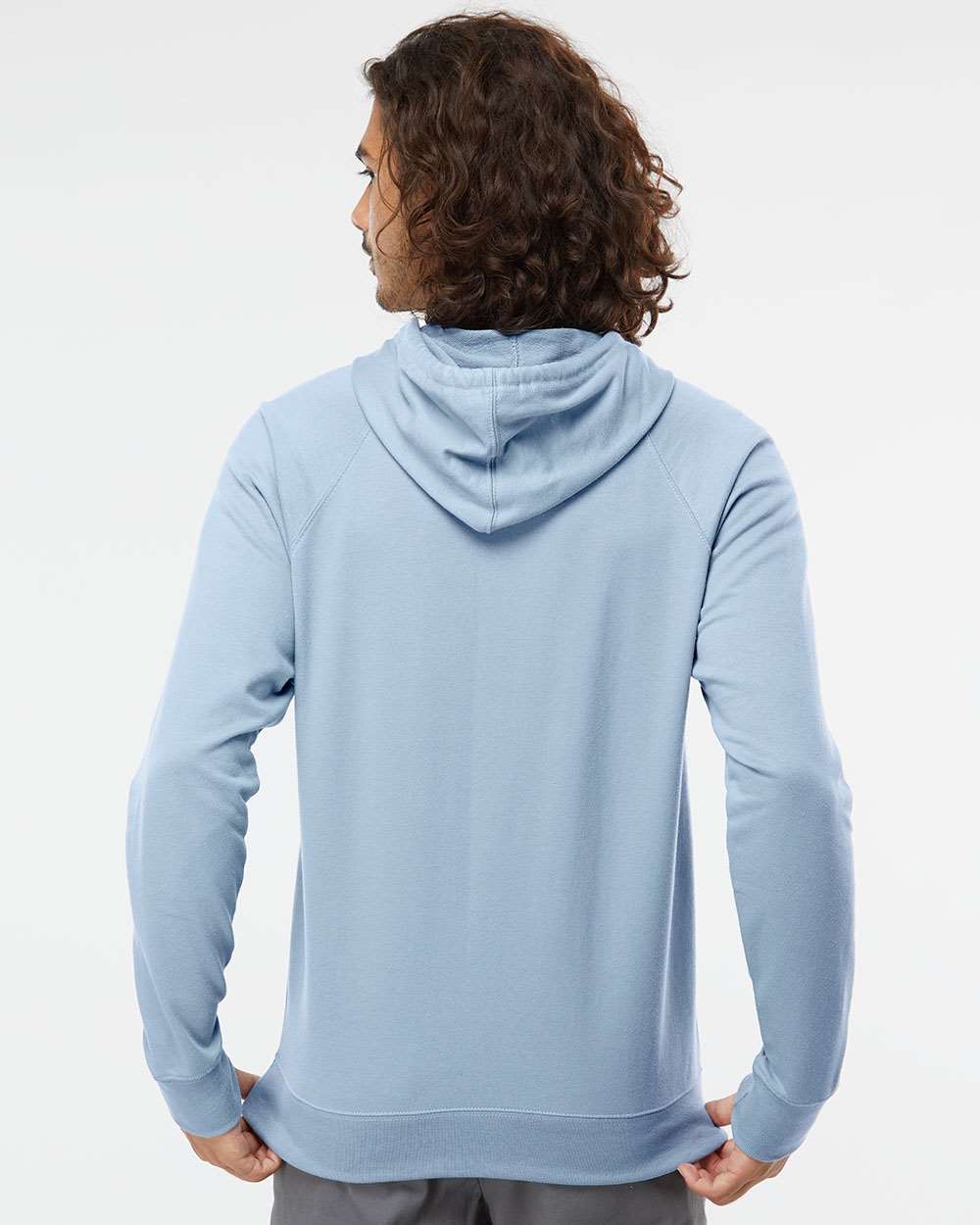 Independent Trading Co. Icon Unisex Lightweight Loopback Terry Hooded Sweatshirt SS1000 #colormdl_Misty Blue