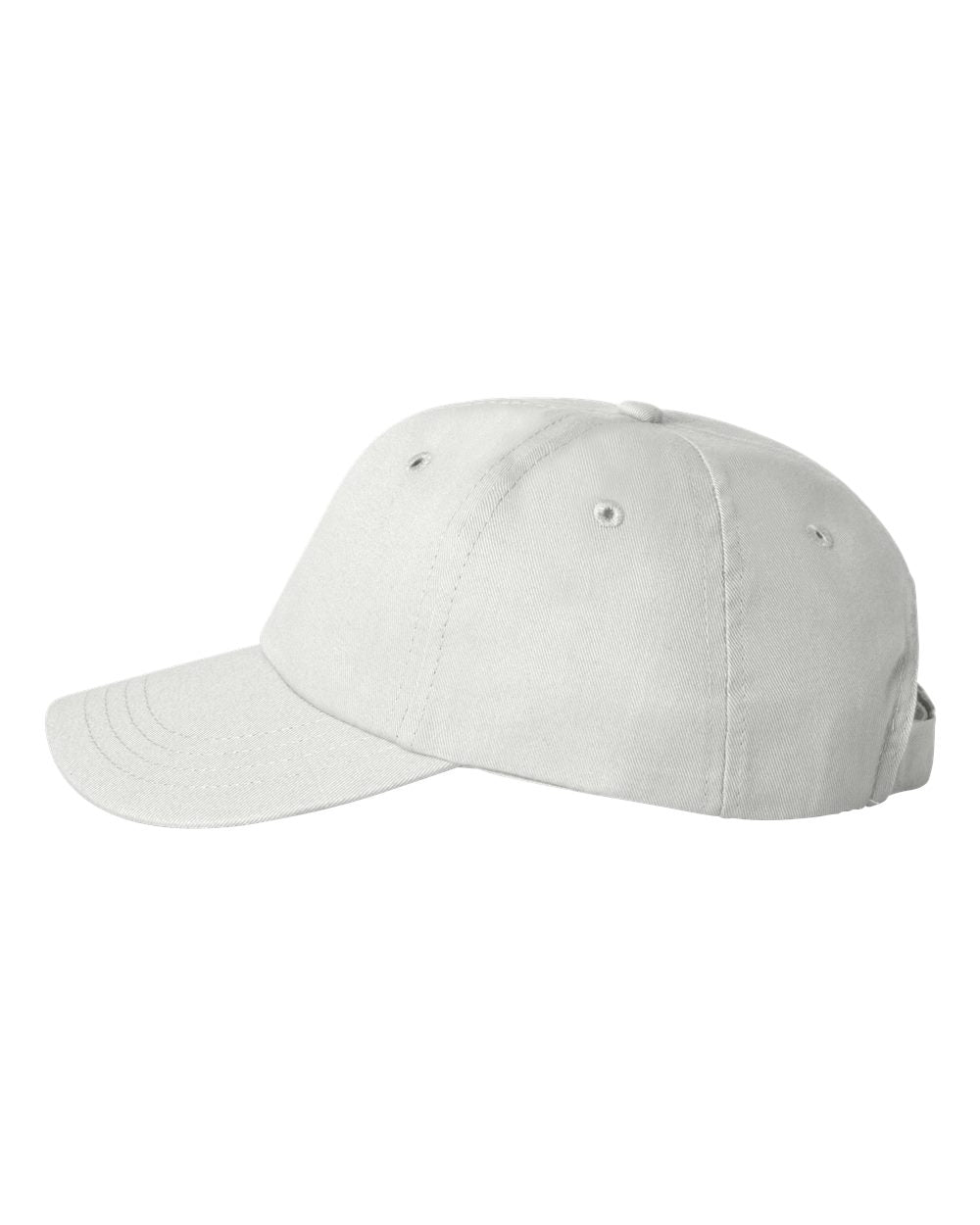 White Color Valucap Econ Cap Back View Side View