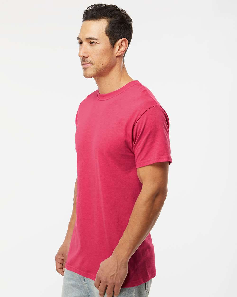M&O Gold Soft Touch T-Shirt 4800 #colormdl_Heliconia