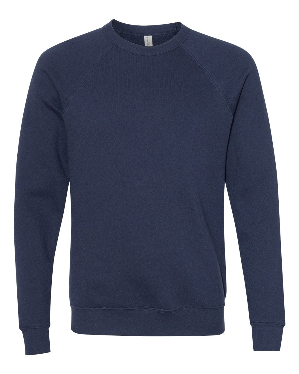 Navy Color Unisex Sponge Fleece Raglan Crewneck Sweatshirt