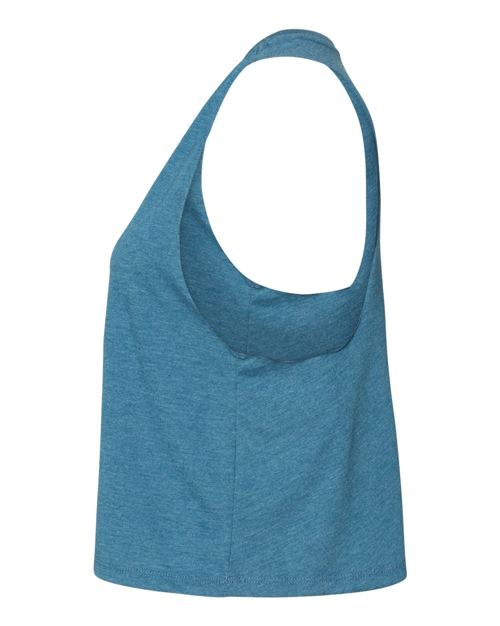 Heather Deep Teal Color Women's Racerback Crop Tank