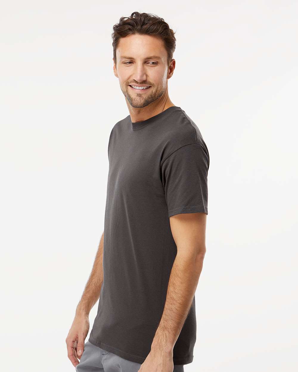 M&O Gold Soft Touch T-Shirt 4800 #colormdl_Charcoal
