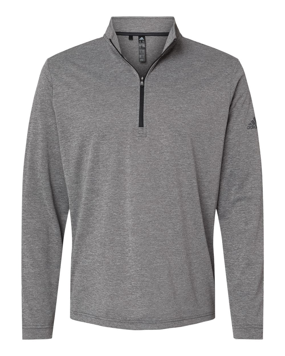 Adidas A401 Lightweight Quarter-Zip Pullover #color_Black Heather