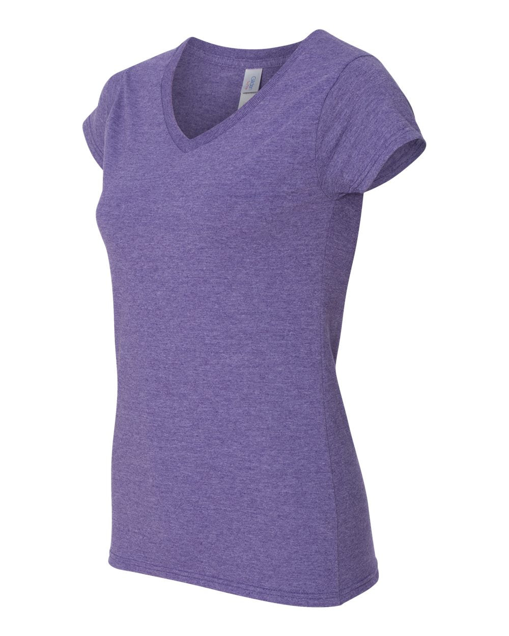 Gildan Softstyle® Women’s V-Neck T-Shirt 64V00L #color_Heather Purple