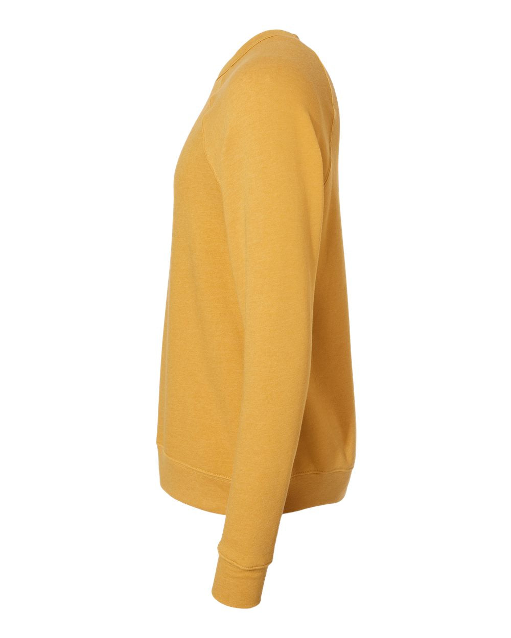 Heather Mustard Color Unisex Sponge Fleece Raglan Crewneck Sweatshirt