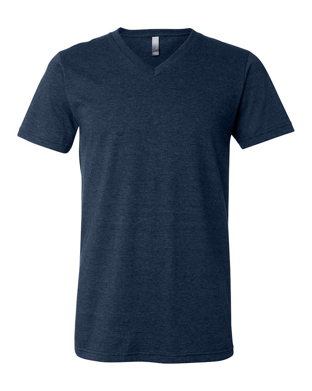 BELLA + CANVAS Unisex Heather CVC V-Neck Tee 3005CVC #color_Heather Navy