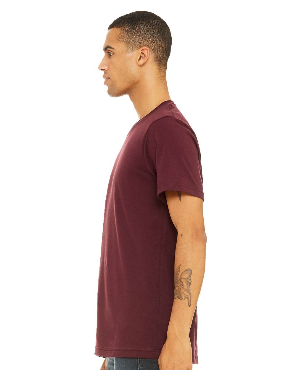 BELLA + CANVAS Unisex Jersey Tee 3001 mdl Maroon Color BELLA + CANVAS Unisex Jersey Tee