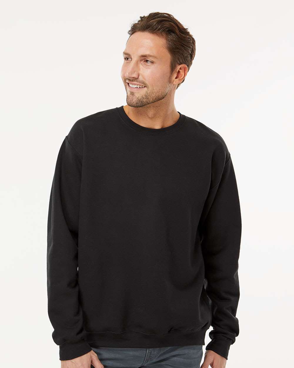 M&O Unisex Crewneck Fleece 3340 #colormdl_Black
