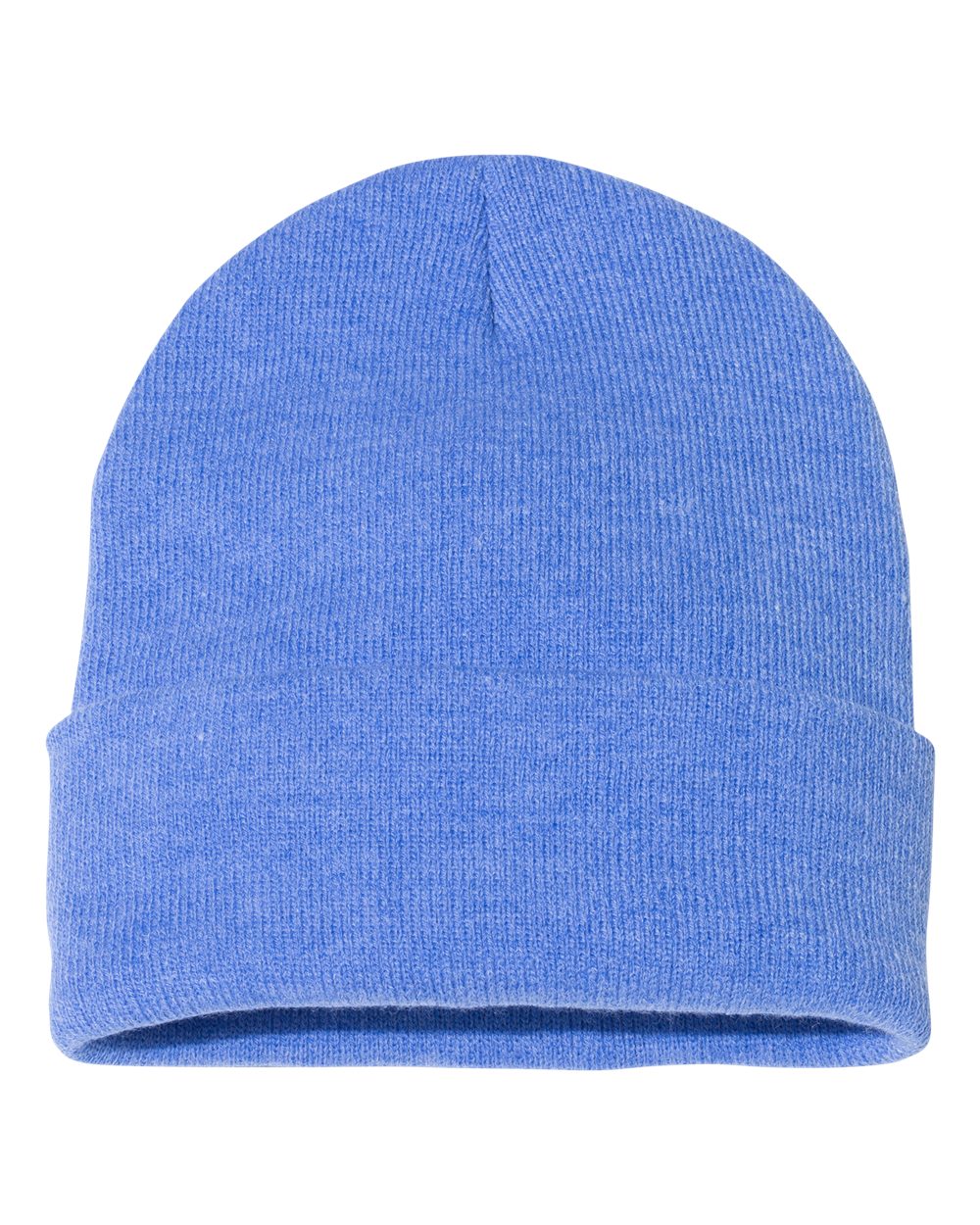Heather Royal Color Sportsman Solid 12" Cuffed Beanie