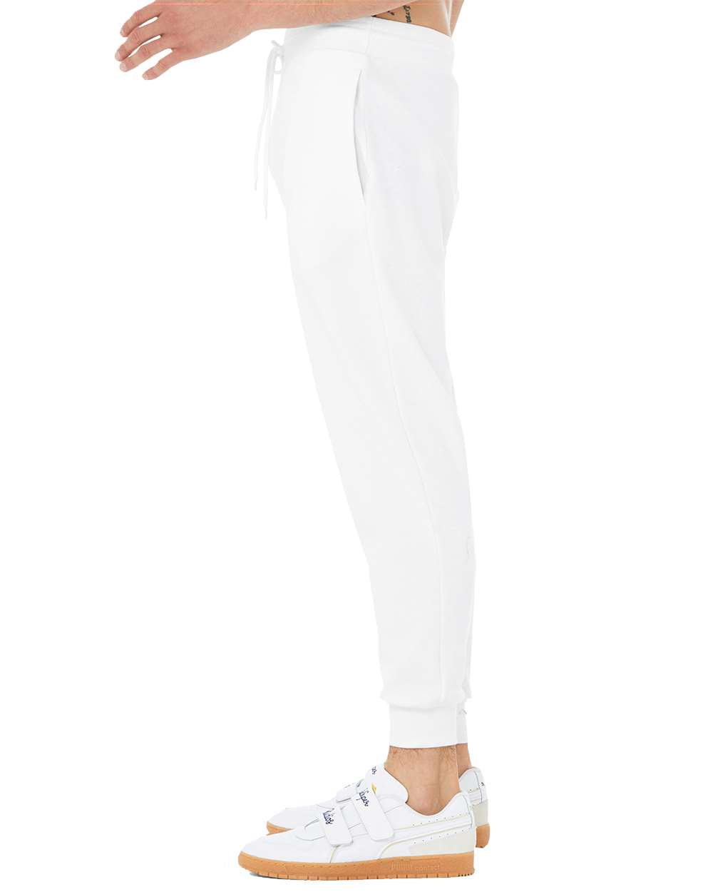 BELLA + CANVAS Unisex Joggers 3727 White Color Unisex Joggers