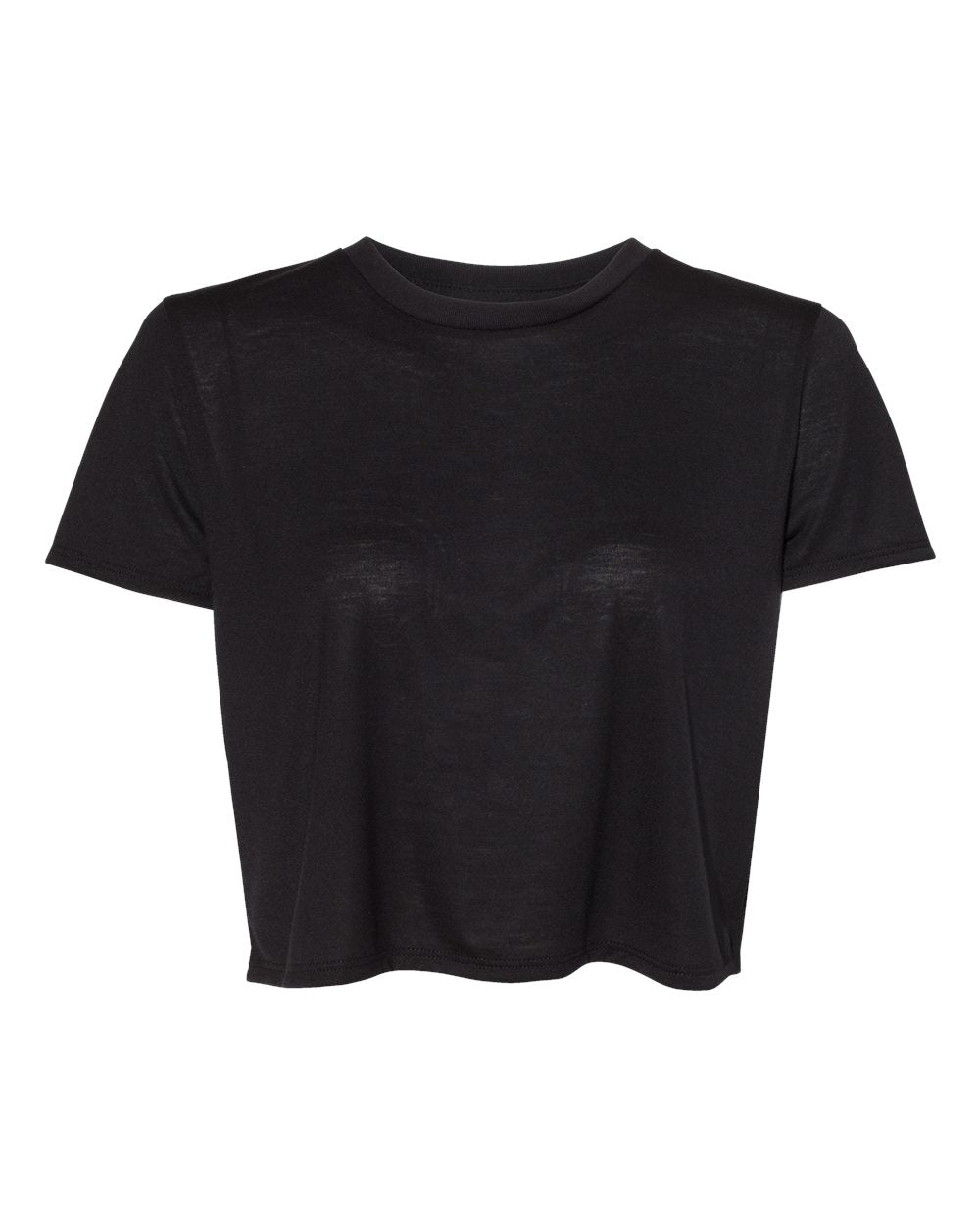 Black Color Women’s Flowy CropTee
