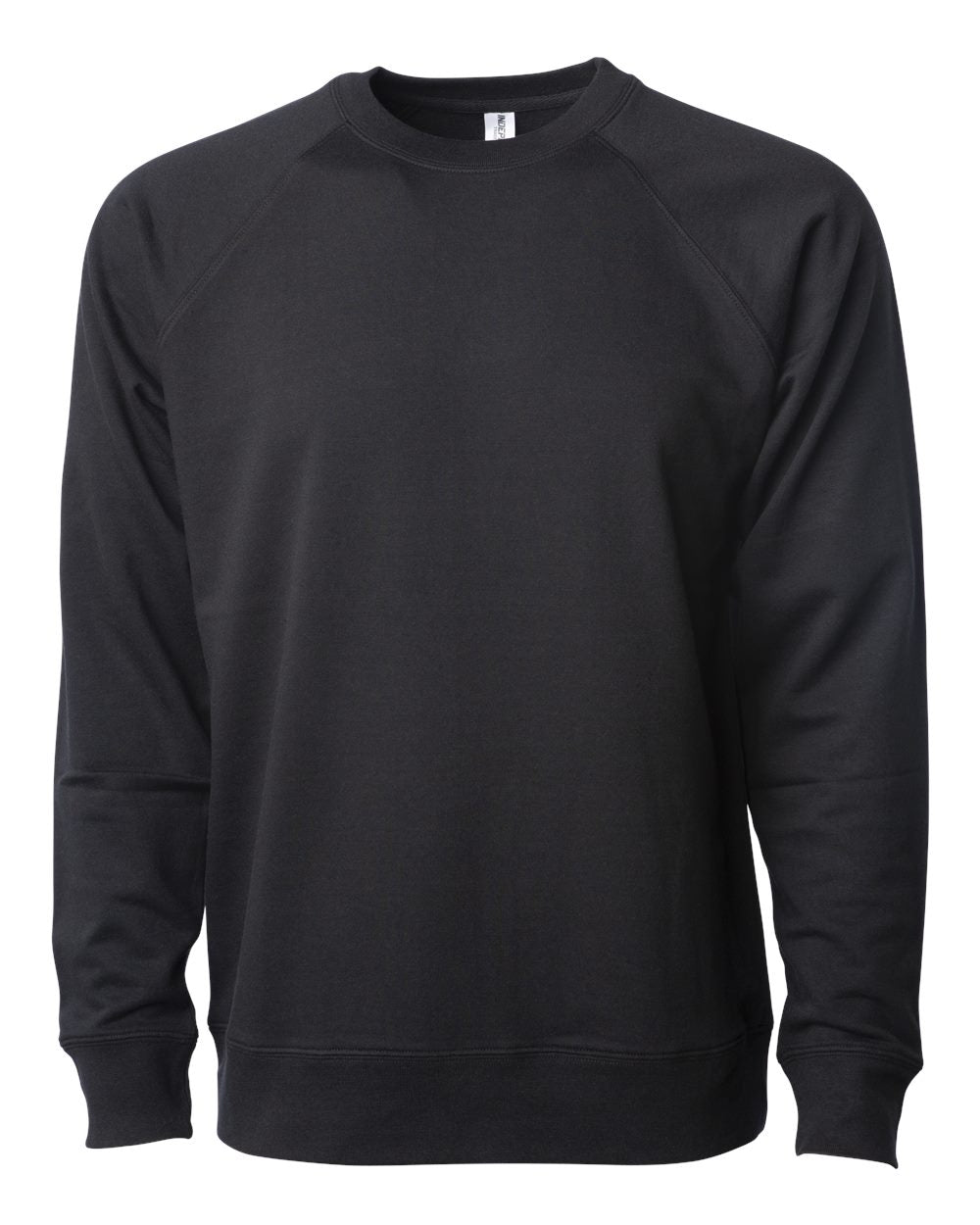 Independent Trading Co. Icon Unisex Lightweight Loopback Terry Crewneck Sweatshirt SS1000C #color_Black