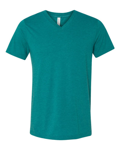 BELLA + CANVAS Triblend V-Neck Short Sleeve Tee 3415 #color_Teal Triblend