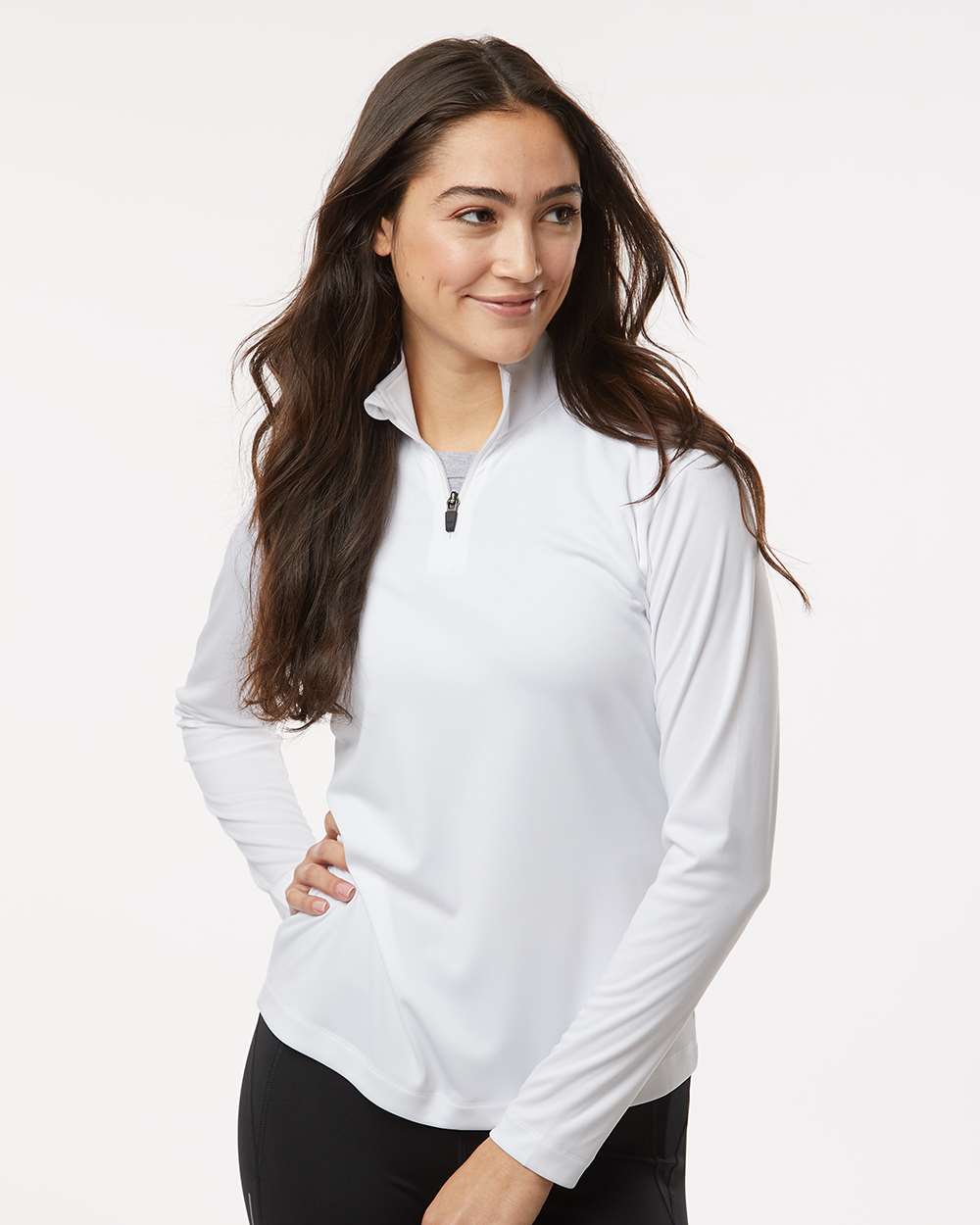 AllPro Pro-Lock Women's Performance Quarter-Zip Pullover 41870L #colormdl_White