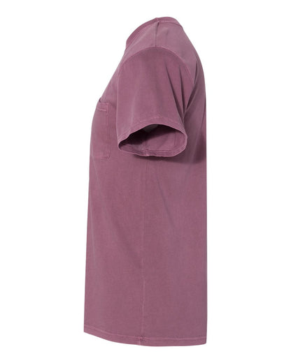 Next Level Inspired Dye Short Sleeve Pocket Crew 7415 #color_Shiraz