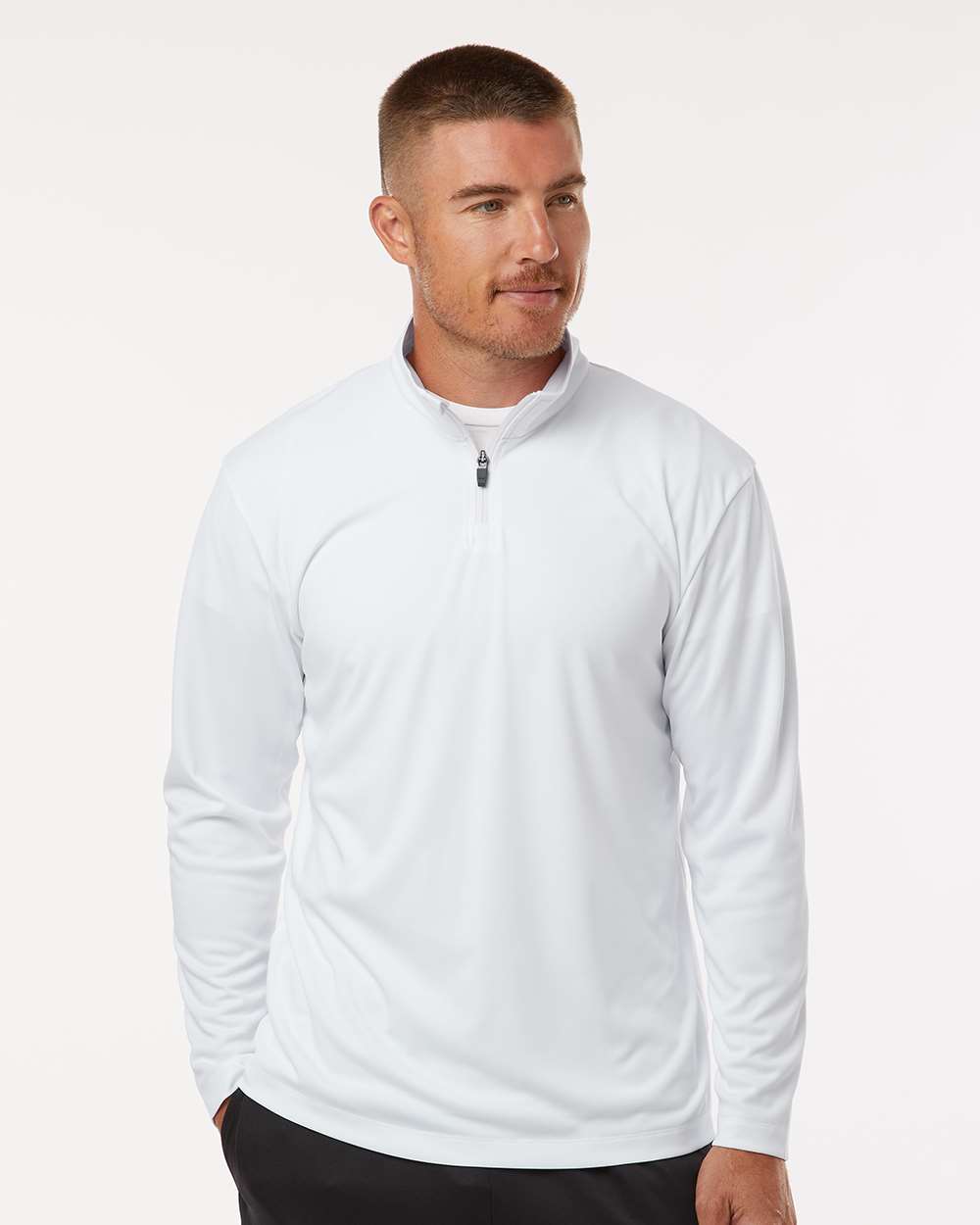 AllPro Pro-Lock Performance Quarter-Zip Pullover 41870 #colormdl_White