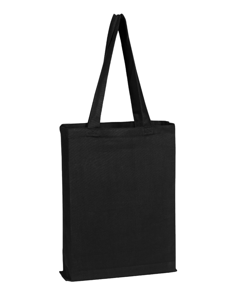 Q-Tees Canvas Gusset Promotional Tote Q800GS #color_Black
