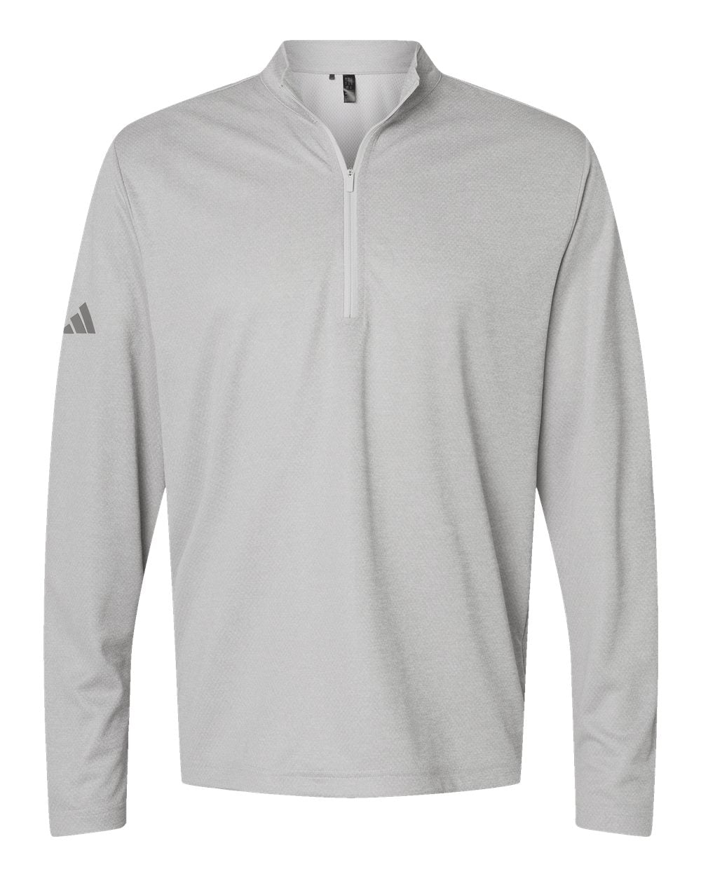 Adidas A593 Space Dyed Quarter-Zip Pullover #color_Grey One Heather