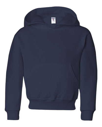 JERZEES NuBlend® Youth Hooded Sweatshirt 996YR #color_J. Navy