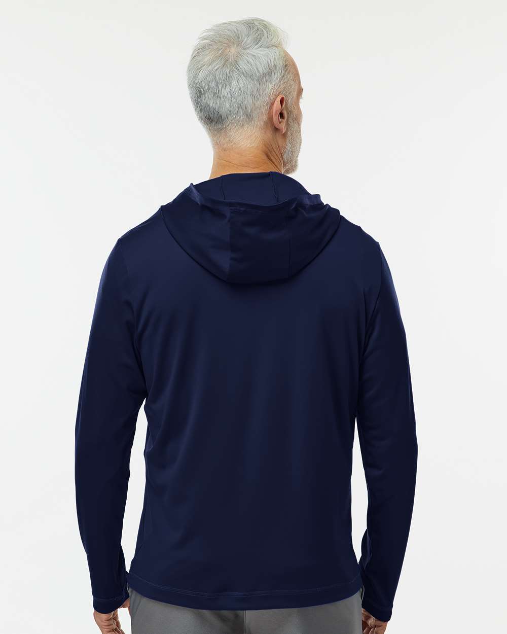 Adidas A596 Lightweight Performance Quarter-Zip Hooded Pullover #colormdl_Collegiate Navy