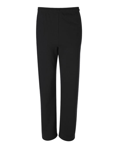 JERZEES NuBlend® Open-Bottom Sweatpants with Pockets 974MPR #color_Black