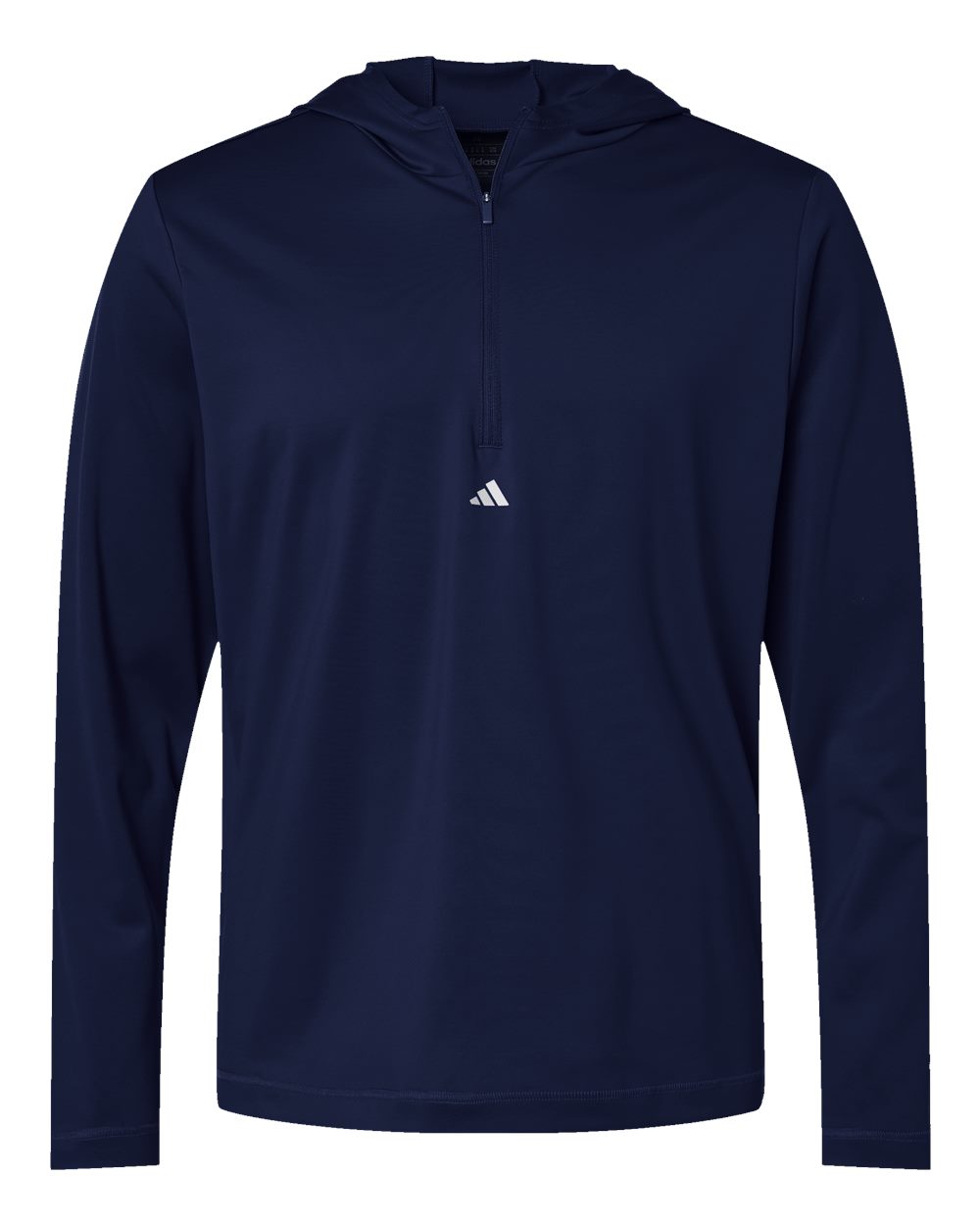Adidas A596 Lightweight Performance Quarter-Zip Hooded Pullover #color_Collegiate Navy