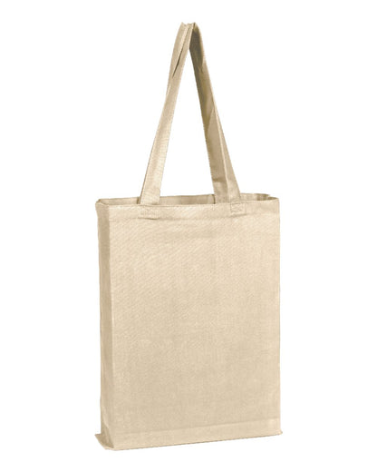 Q-Tees Canvas Gusset Promotional Tote Q800GS #color_Natural