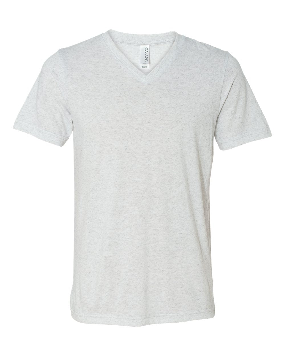 BELLA + CANVAS Triblend V-Neck Short Sleeve Tee 3415 #color_White Fleck Triblend