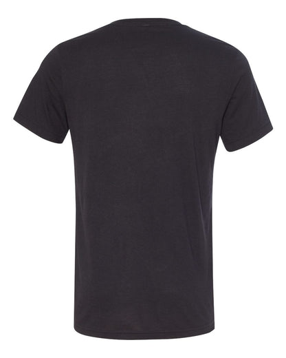 BELLA + CANVAS Triblend V-Neck Short Sleeve Tee 3415 #color_Solid Black Triblend