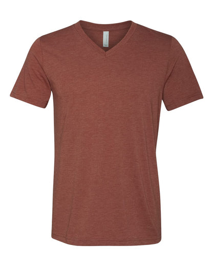BELLA + CANVAS Triblend V-Neck Short Sleeve Tee 3415 #color_Clay Triblend