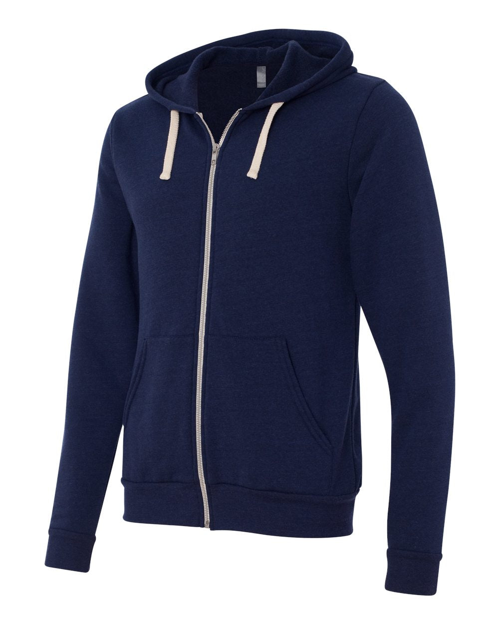 BELLA + CANVAS Triblend Sponge Fleece Full-Zip Hoodie 3909 #color_Navy Triblend