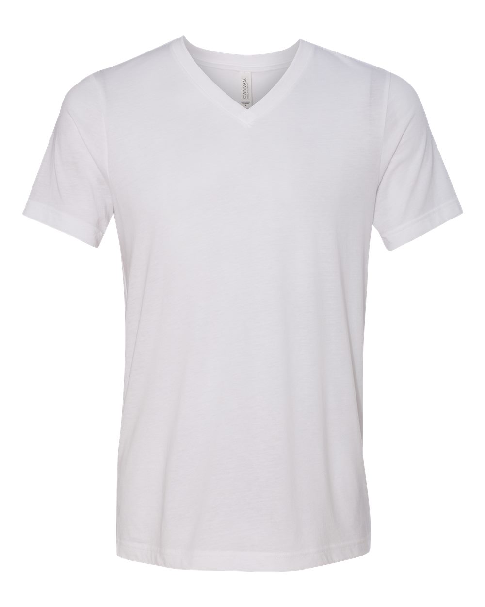 BELLA + CANVAS Triblend V-Neck Short Sleeve Tee 3415 #color_Solid White Triblend