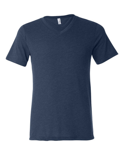 BELLA + CANVAS Triblend V-Neck Short Sleeve Tee 3415 #color_Navy Triblend