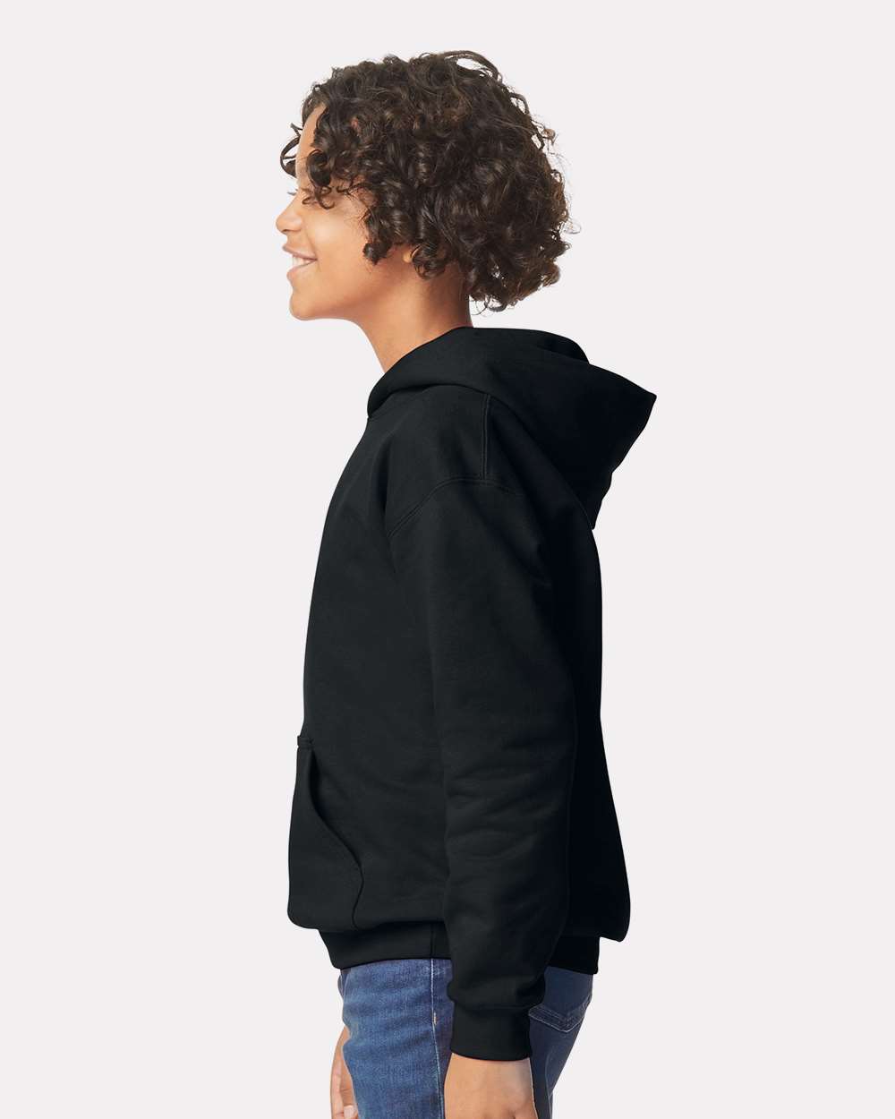 Gildan Softstyle® Youth Midweight Hooded Sweatshirt SF500B #colormdl_Black