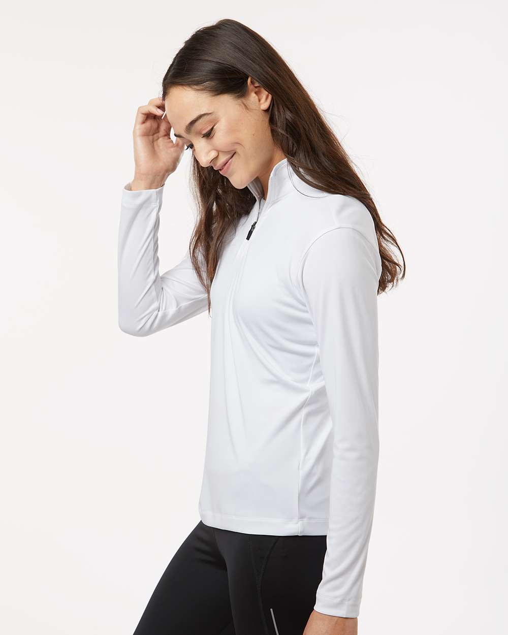 AllPro Pro-Lock Women's Performance Quarter-Zip Pullover 41870L #colormdl_White