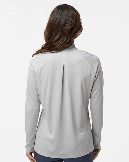 Adidas A594 Women's Space Dyed Quarter-Zip Pullover #colormdl_Grey One Heather