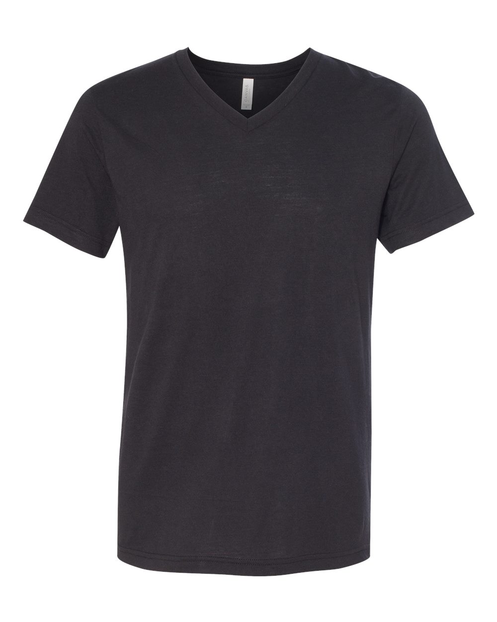 BELLA + CANVAS Triblend V-Neck Short Sleeve Tee 3415 #color_Solid Black Triblend