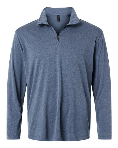 AllPro Pro-Lock Performance Quarter-Zip Pullover 41870 #color_Heather Navy
